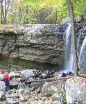 Me and Maggie at the base of the fall.