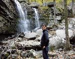 Mike posing below the falls.